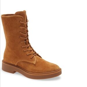 Vince Kady lace-up suede boot 7.5 tan new with tag